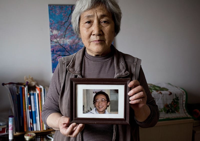 六四死难者王楠的母亲张先玲(美联社)